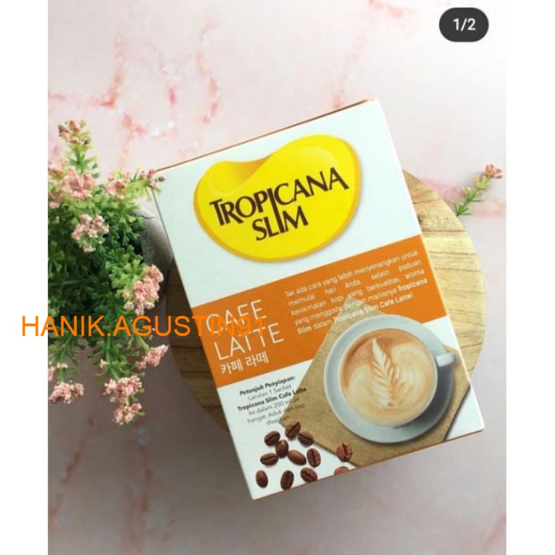 

Tropicana Slim Cafe Latte 10 Sachet 14gr - Kopi Susu Nikmat Tanpa Gula Pasir