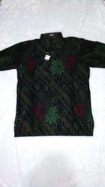 Risna Batik Krb Bunga Daun Coklat Kemeja Batik Lengan Panjang Premium M L Xl Xxxl / 3l 4l 5l
