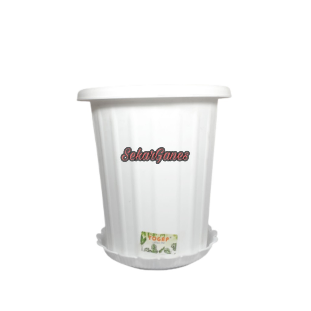 Paket Pot Yogap 17 Dan Alas Tawon 20 Pot Yogap 17 Warna Putih Merah Bata Bkn Pot Tawon Pirus 21 24cm