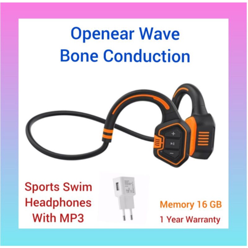 Openear Wave Bone Conduction Earphone Headphone Bluetooth 5.0 For Sports Swim IP68 With MP3