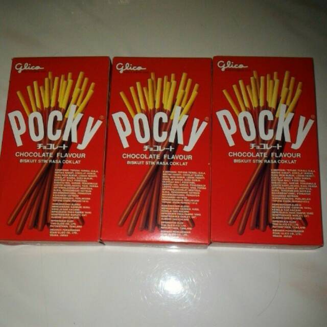 

Set 3pcs Glico Pocky Chocolate Flavour Biskuit Stik Rasa Coklat