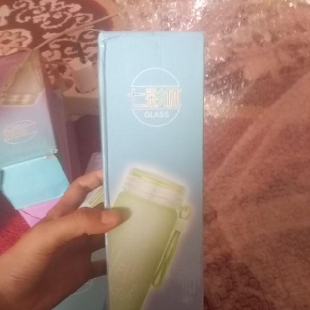 My Botlle Botol Minum Kaca hello Master + Free Sarung (480ml)