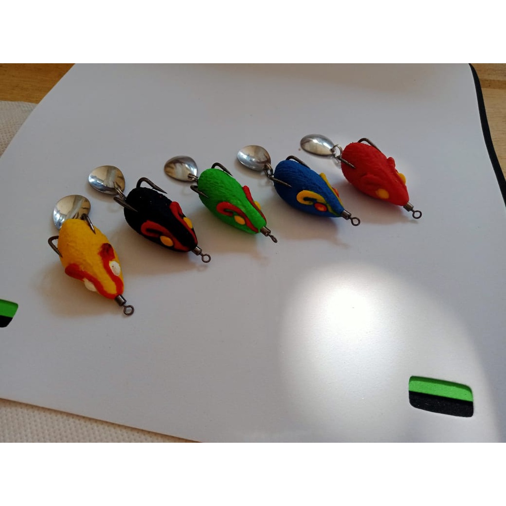 SOFT FROG 3D TIKUS  umpan Casting ukuran 3,5cm