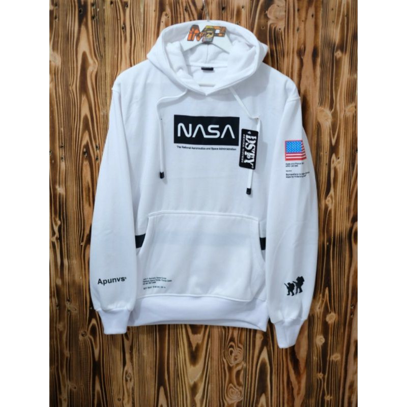 SWEATER NASA HOODIE APE PUTIH / HITAM LIMITED EDITION