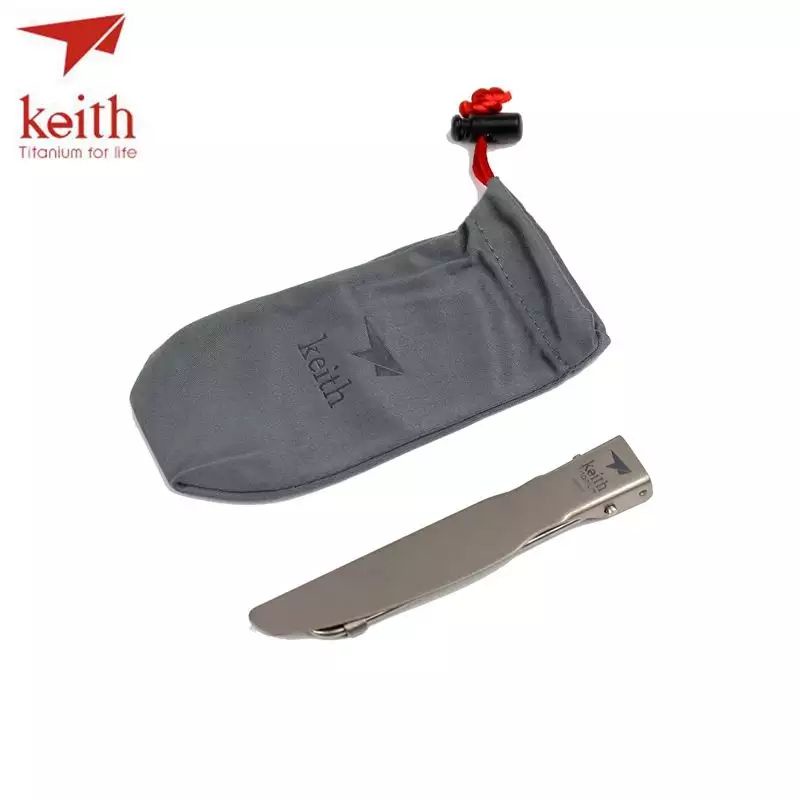 PISAU LIPAT CAMPING TRAVELLING FOLDING KNIFE TITANIUM ULTRALIGHT KEITH