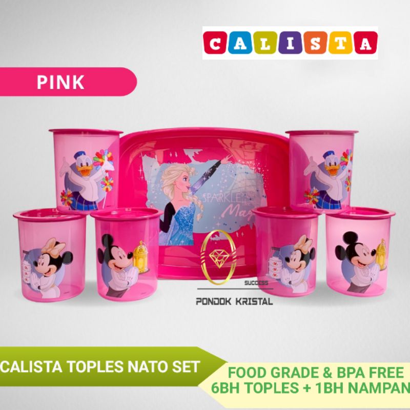 CALISTA NATO TOPLES KUE SET 7 IN 1 / Toples Plastik Nampan