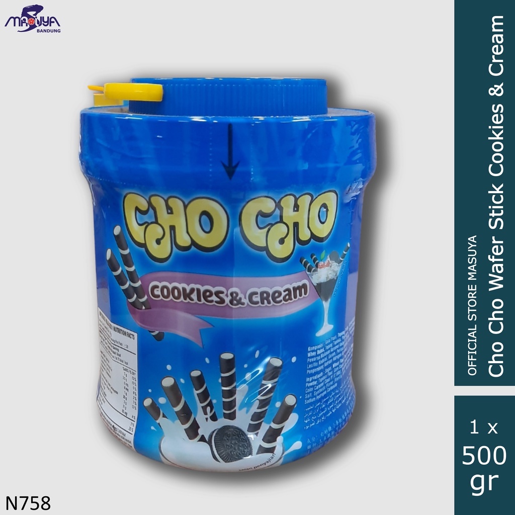 

Cho Cho Wafer Stick Roll Cookies n Cream 500 gr