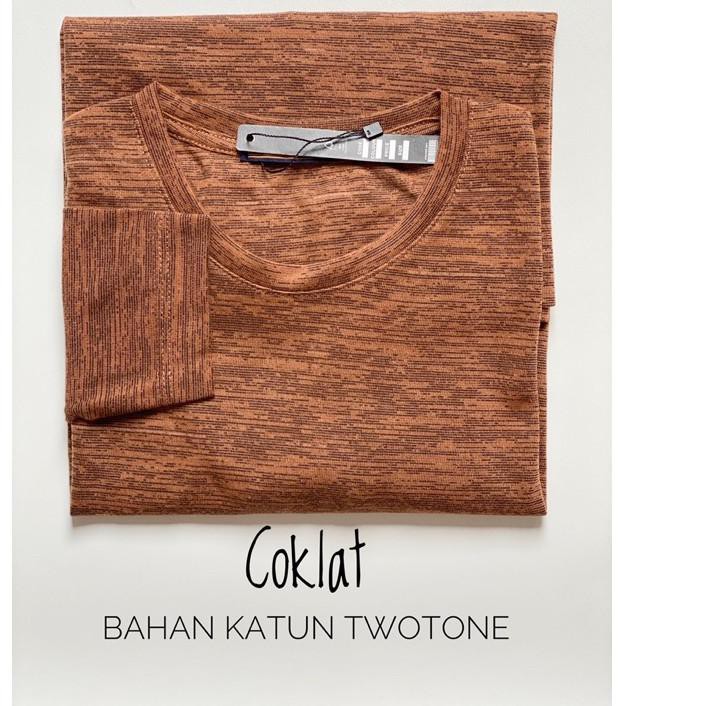 Harga Spesial Baju Kaos Lengan Panjang Bahan Katun Twotone Shopee Indonesia