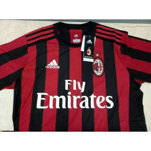Jersey Bola Ac Milan Home New 17/18 Grade Ori
