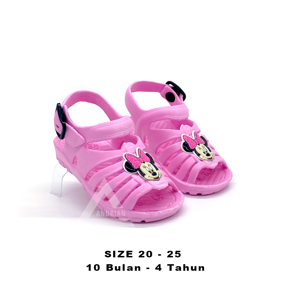 Balacca Sandal Anak Perempuan Model Selop Garis Bergambar 029