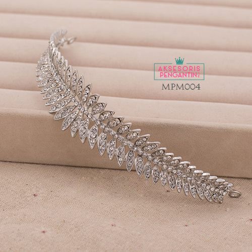 [READY STOCK] MAHKOTA PENGANTIN HEADPIECE WEDDING HAIRBAND PUTIH SILVER MPM004