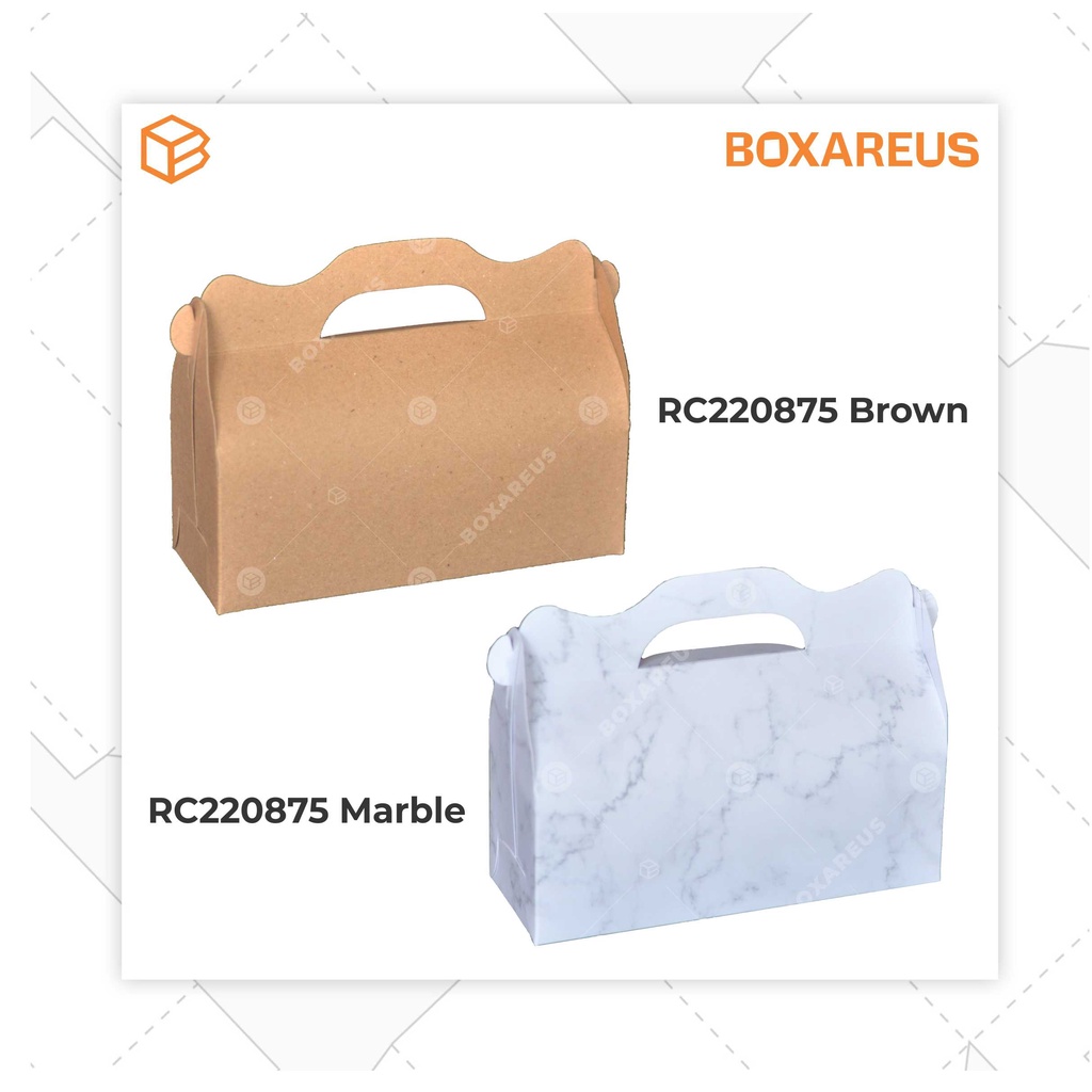 Rollcake Box, Brownies Box, Packaging, Dus, Kotak | RC220875 Brown (20pc)