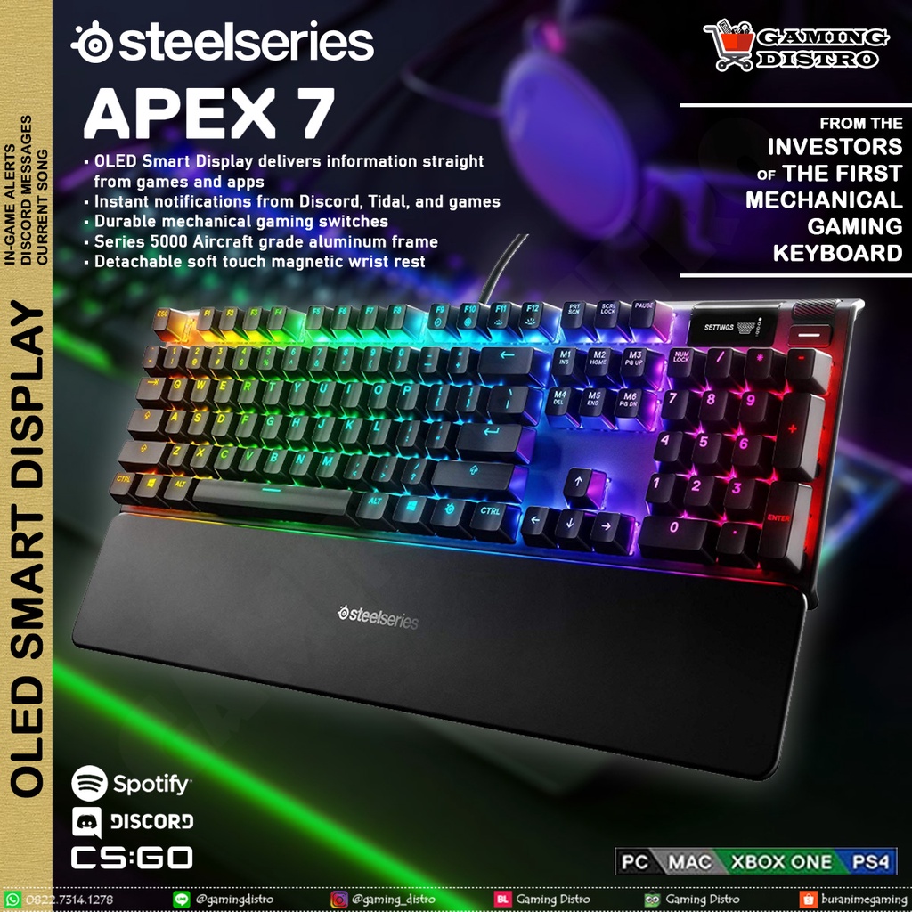 Steelseries Apex 7 Fullsize RGB Mechanical Keyboard