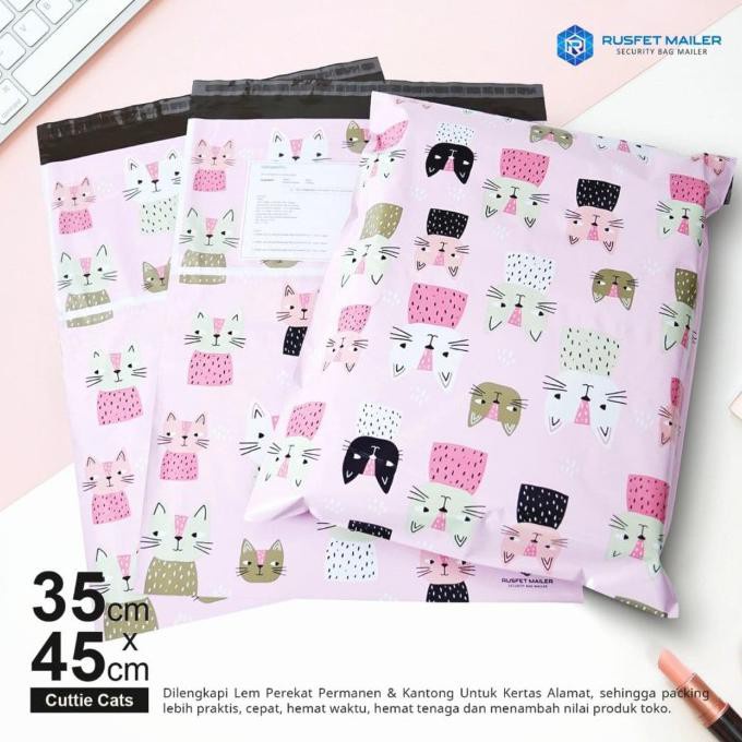 Polymailer | Plastik Packing | Plastik Packing Online | Motif Cuttie Cat