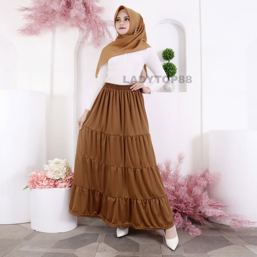 ROK MAXI SUSUN / ROK MODEL MAXI SUSUN PREMIUM / FASHION WANITA SERIES 2