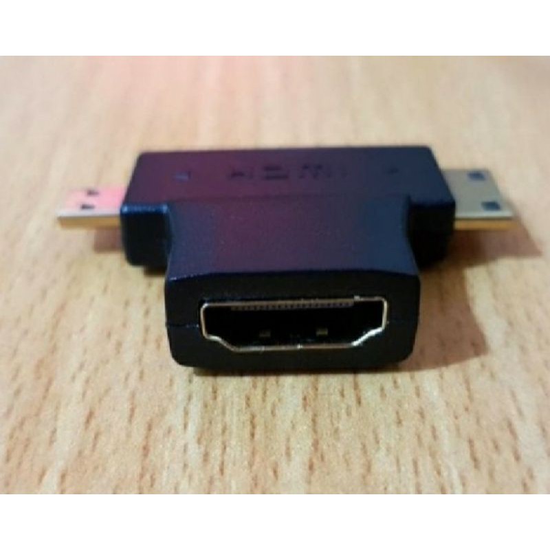 KONEKTOR / GENDER HDMI 3 IN 1  HDMI FEMALE + MINI HDMI + MICRO HDMI