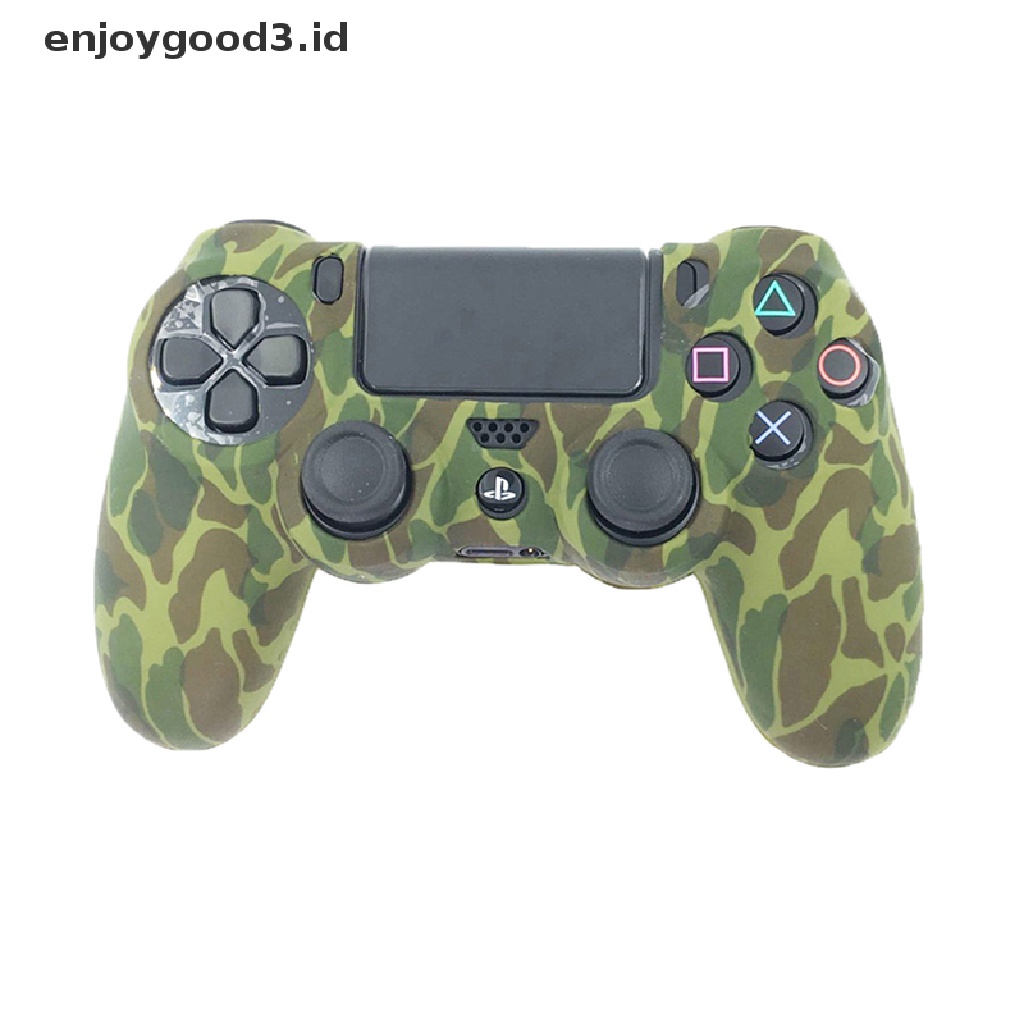 (Id) Casing Soft Case Karet Silikon Motif Camo Untuk Ps4