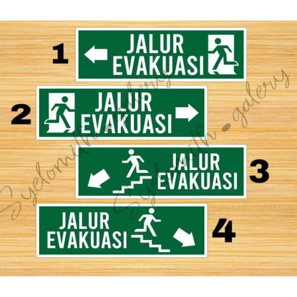 

HOT STIKER JALUR EVAKUASI WATERPROOF/ STIKER EMERGENCY EXIT ༄ 855