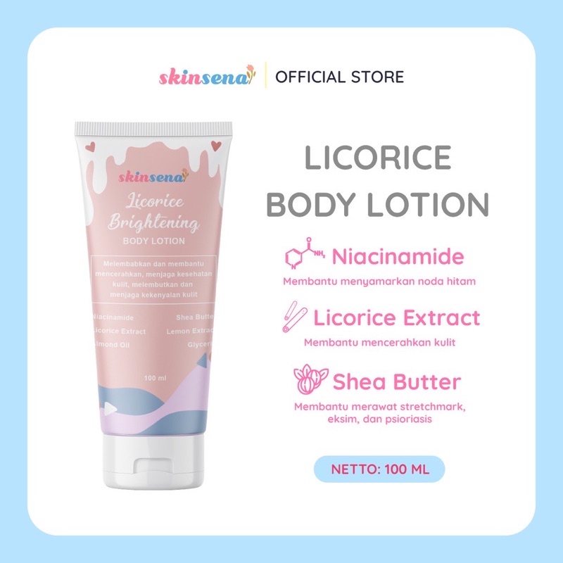 Licorice Brightening Body Lotion BPOM - Skinsena