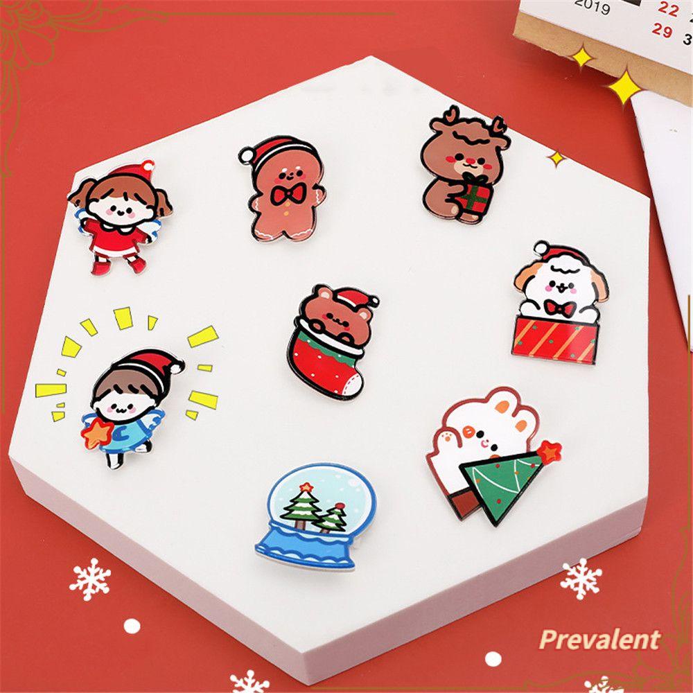 Bros Desain Snowman Santa Claus Bahan Akrilik Untuk Wanita