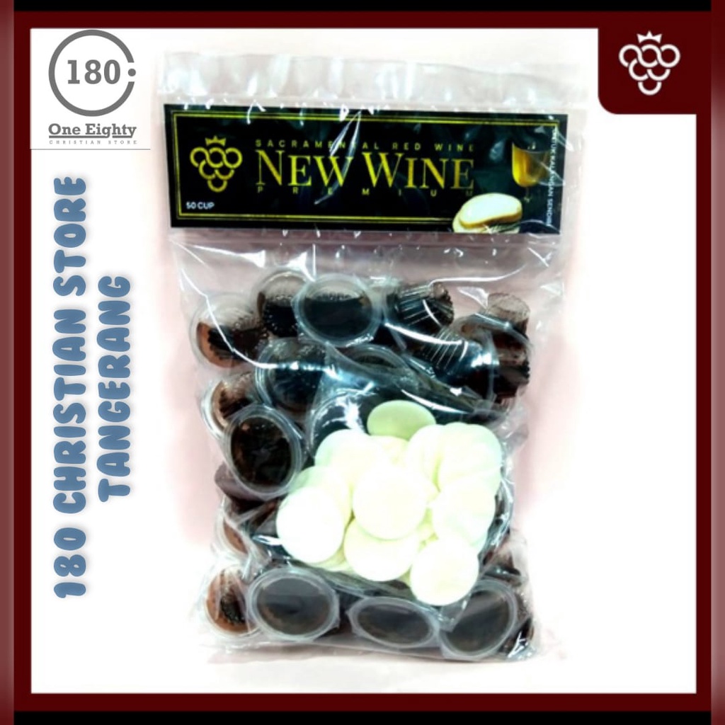 

Anggur Perjamuan Kudus Premium Cup + Hosti - Isi 50 cup