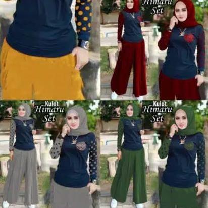 ♣ SETELAN HIMARU KULOT / SETELAN KULOT / CELANA KULOT SET / KULOT HIMARU SET ➨
