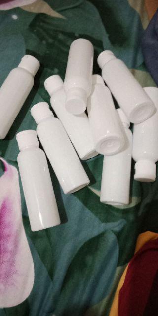Botol Fliptop 100 Ml / Botol Pet 100 Ml Putih Tutup Fliptop Putih