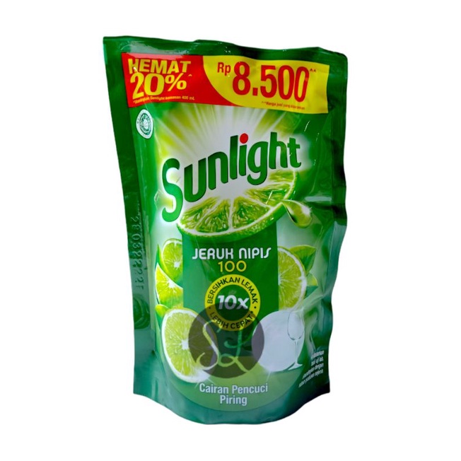 Sunlight Sabun Cuci Piring Refill 370ml / Sunlight Pencuci Piring Jeruk Nipis Kemasan 370ml