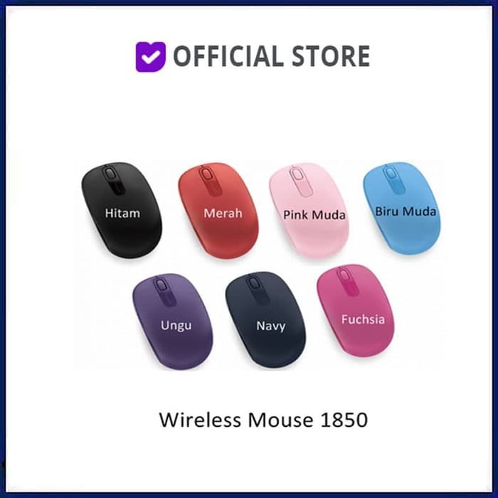 Microsoft 1850 Wireless Mouse - Garansi Resmi