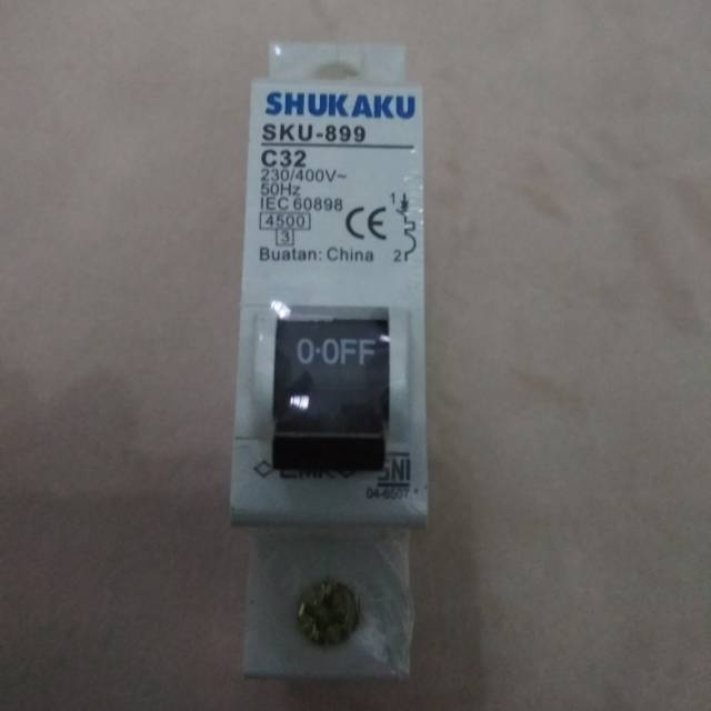MCB listrik MCB 32 ampere SHUKAKU MCB listrik SNI MCB SNI sekering listrik