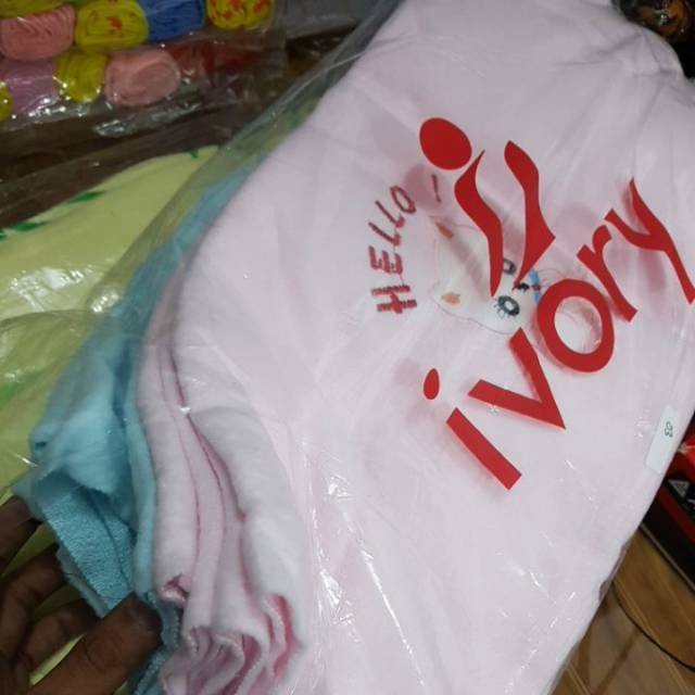 Handuk Bayi 60x110 cm Handuk Baby Lembut Ivory BORDIR / SABLON-7