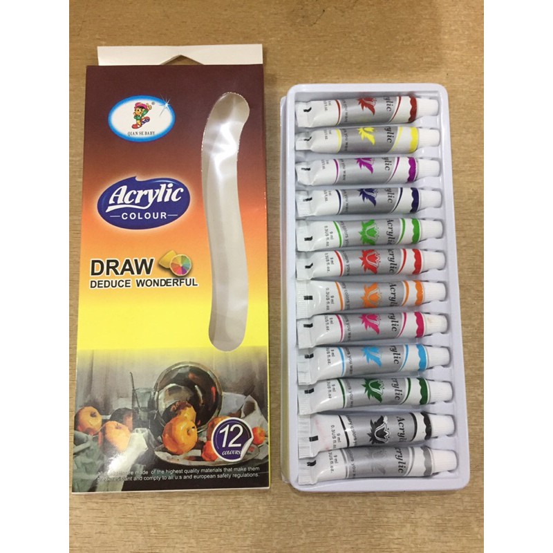 

Cat acrylic 12 warna DRAW