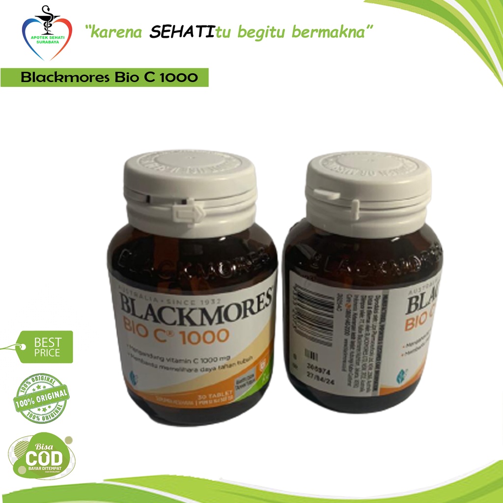 BLACKMORES BIO C 1000 ISI 30 KAPSUL / Vitamin C / Daya Tahan Tubuh