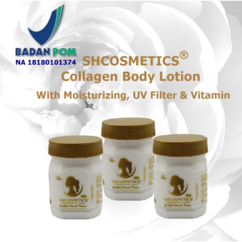 Lotion Pemutih Kulit Pria &amp; Wanita 10X Lebih Cepat Pemutih Badan Permanen / Bibit Pemutih Collagen SHCOMETICS ORIGINAL BPOM - Lotion Pemutih Badan Original