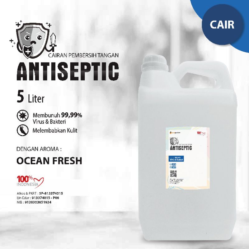 Handsanitizer cair putihan aneka aroma kemasan 5 liter