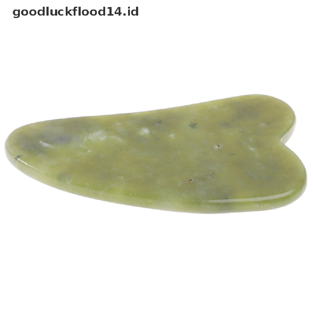 [OOID] Gua Sha Natural Green Jade Quartz Crystal Stone Crystal Bodys Massage Board Tool  ID