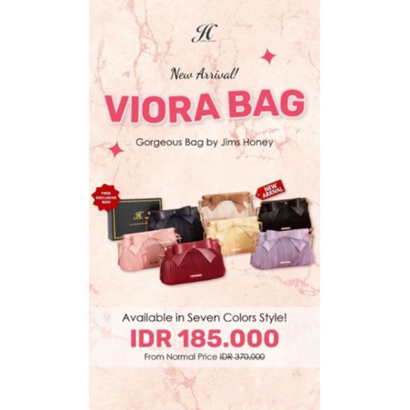 Viora Bag By Jims Honey Original Free Exclusive Box / Viora Bag / Tas Wanita Viora Jims Honey