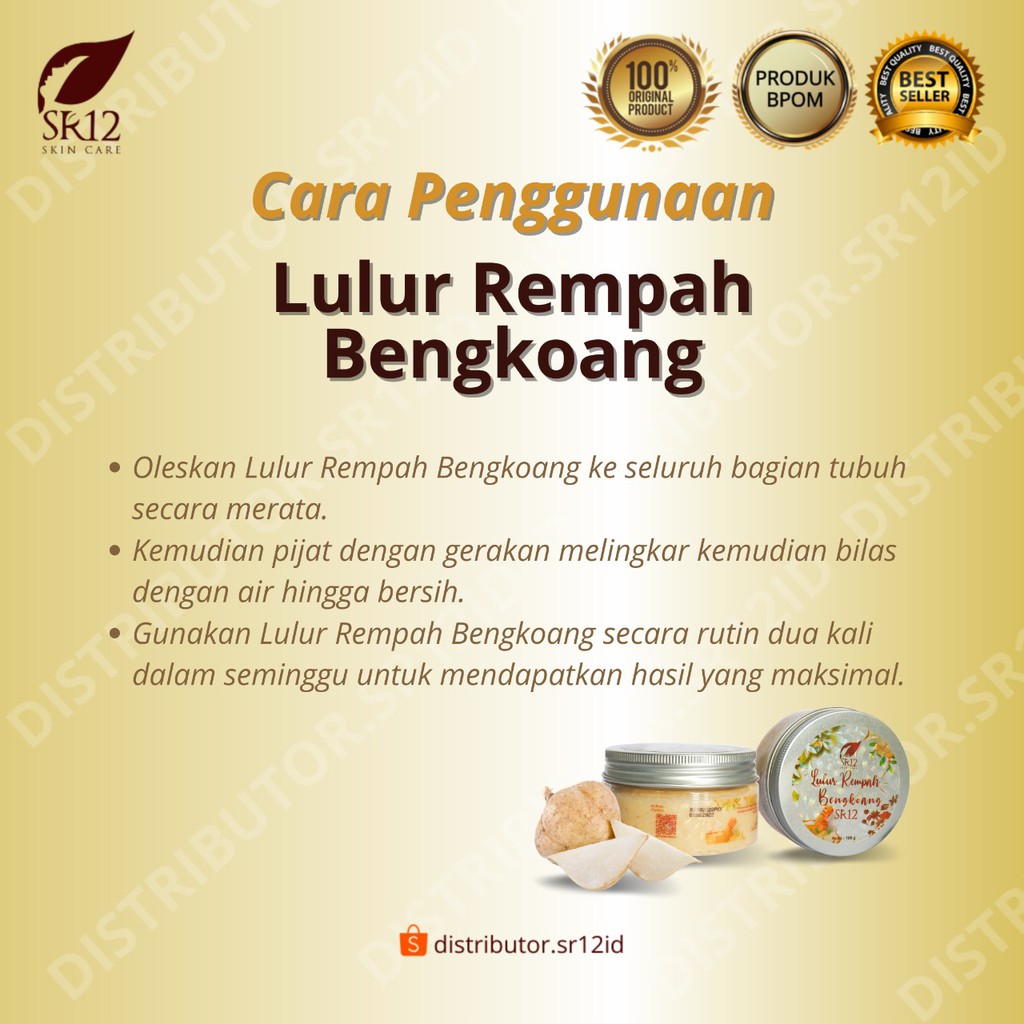 Lulur Rempah Bengkoang SR12 Lulur Pemutih Badan Mencerahkan Kulit dengan Aroma Rempah Alami BPOM