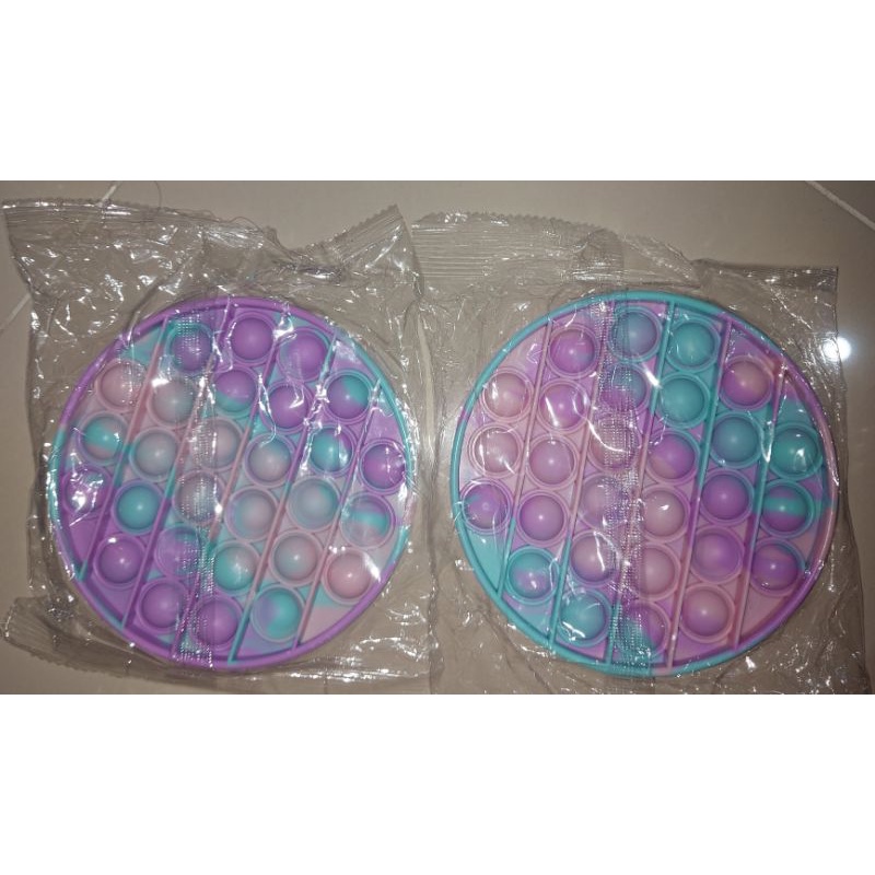 POP IT BENTUK-BENTUK MAINAN ANAK IMPOR-BULAT UNGU TOSCA