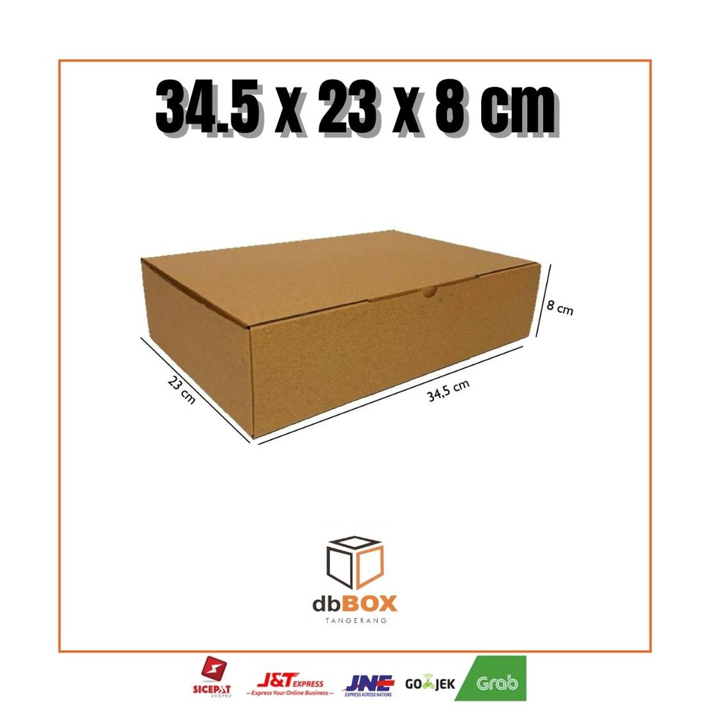 

Kardus 34.5x23x8 cm | Box Die Cut dan Easy Usage | Box Kue Tart | Box Aksesoris | Box Pizza
