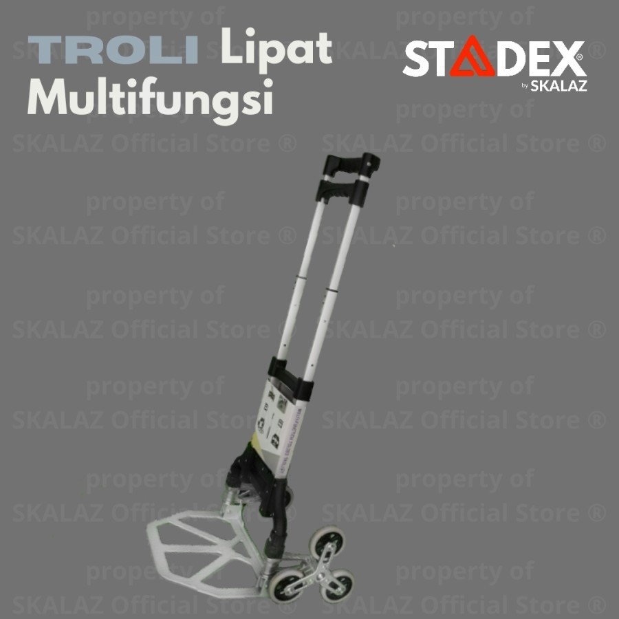 Troli barang lipat 6 roda Merk Stadex by Skalaz aluminium multifungsi