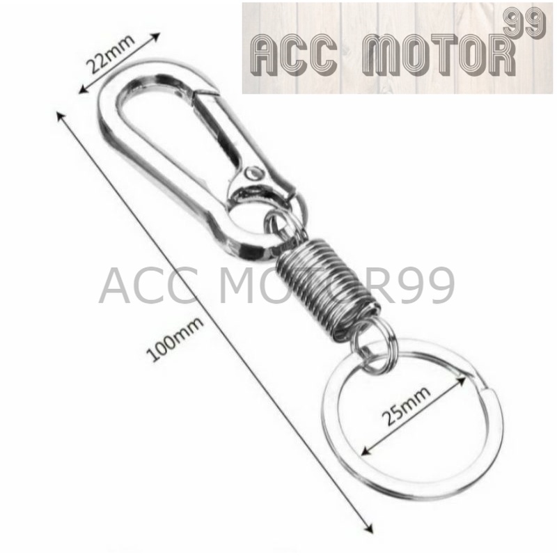 Gantungan kunci per motor dan mobil stainless Keychan Keyring Carabiner