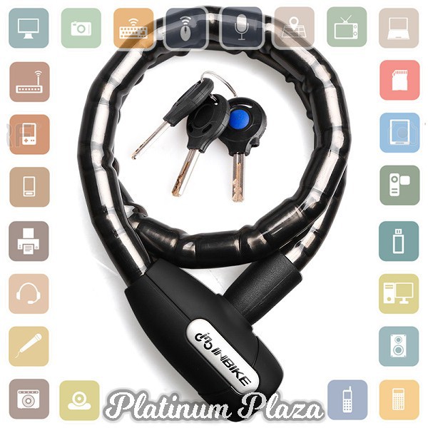 INBIKE Gembok Sepeda Kabel Waterproof 0.85m - CB106 - Black`NKXG09-