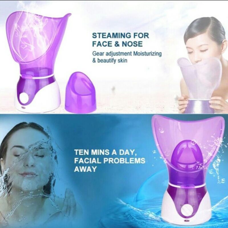 Alat Uap Facial Steamer Wajah  Hot Face Steamer Alat Perawatan Wajah  /Air Humidifier Facial Steamer SPA Perawatan Wajah/ Steam Muka / Uap Muka dan Hidung Portable/