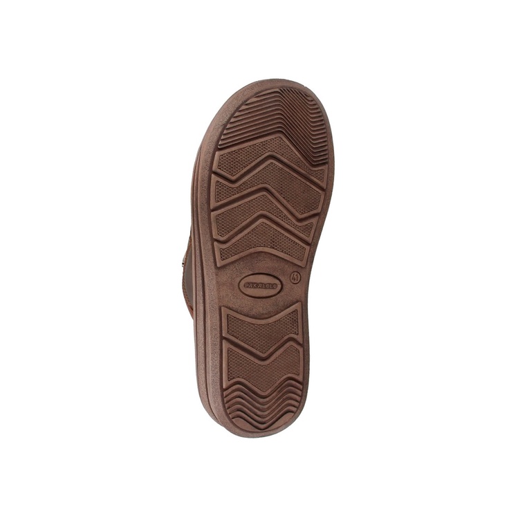 SANDAL SLIDE PAKALOLO PRIA ORIGINAL CASUAL KULIT ASLI COKLAT PB30