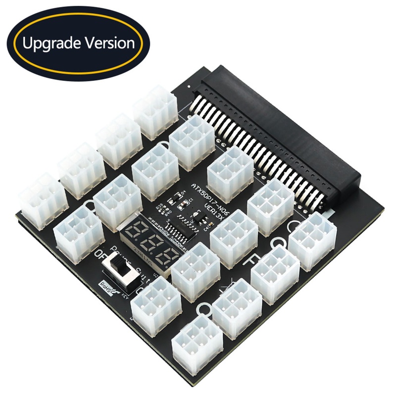 Btsg Breakout Board Untuk Ming Riser Power GPU PSU Module Server Card 50Pin Ke 17x 6Pin