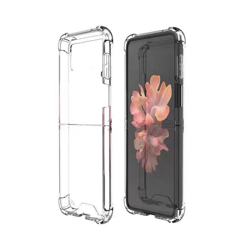 Anti Crack Acrylic Bening Samsung Galaxy Z Flip 5 Flip 4 Z Flip 3 5G Flip 2 Flip 1 Soft Case Transparan High Quality