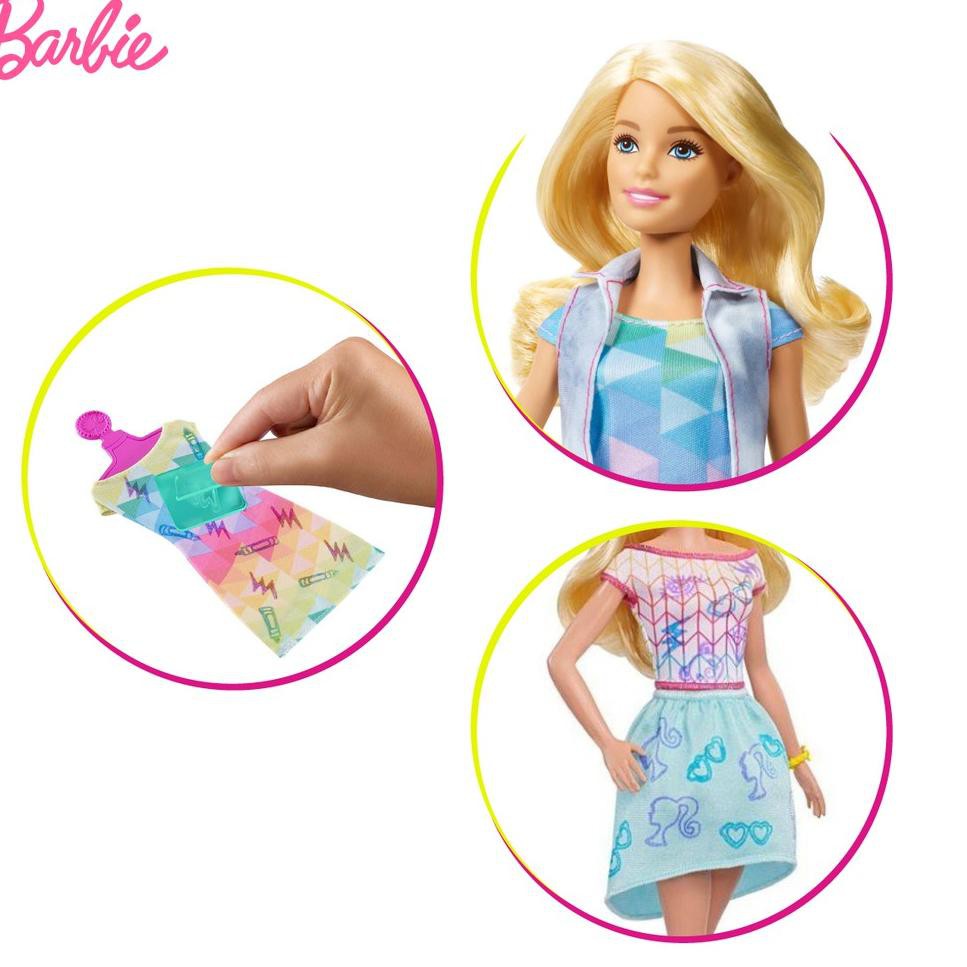 barbie crayola color stamp