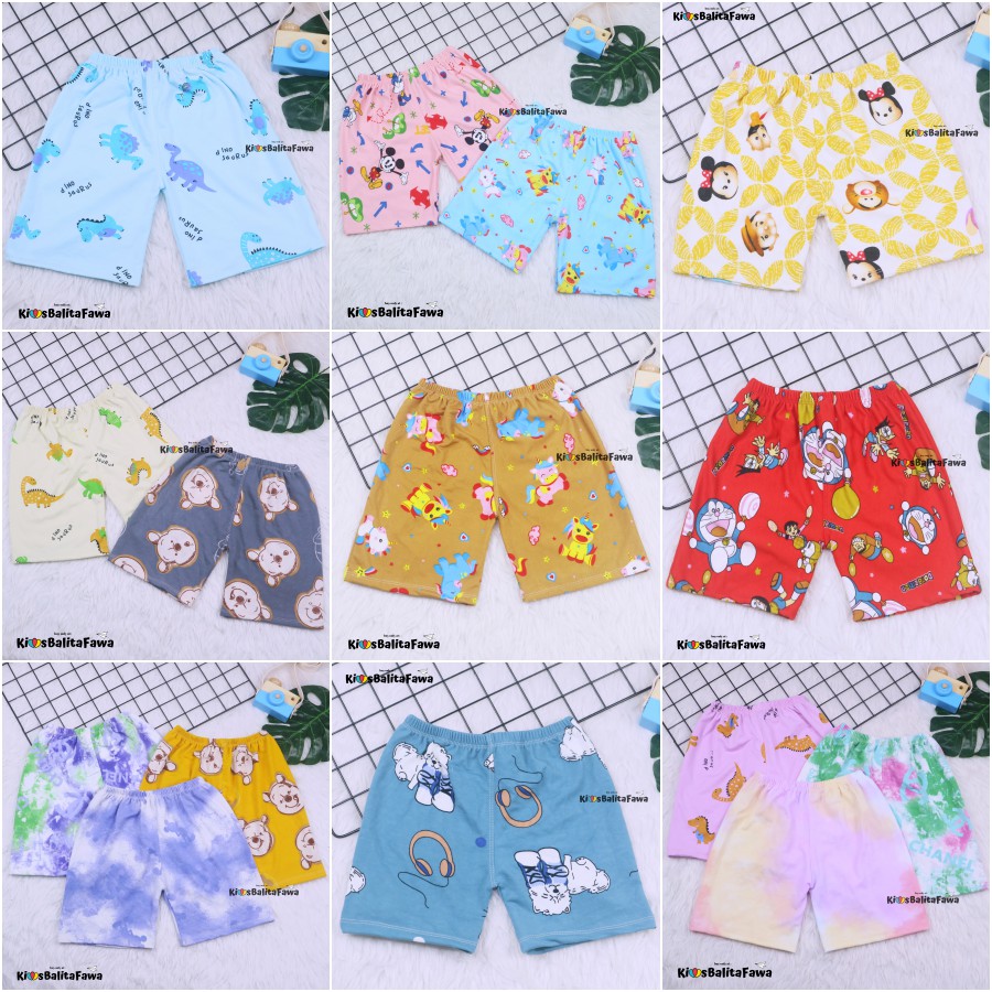 (IMPORT) LOVY SHORTIE Anak Perempuan TK 4-6 Tahun / Dalaman Bahan Babyterry Celana Pendek Tebal Adem