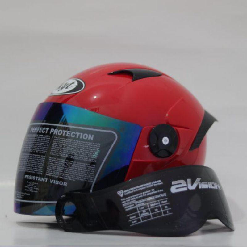 HELM KYT 2 VISION RED FERARI PAKET GANTENG